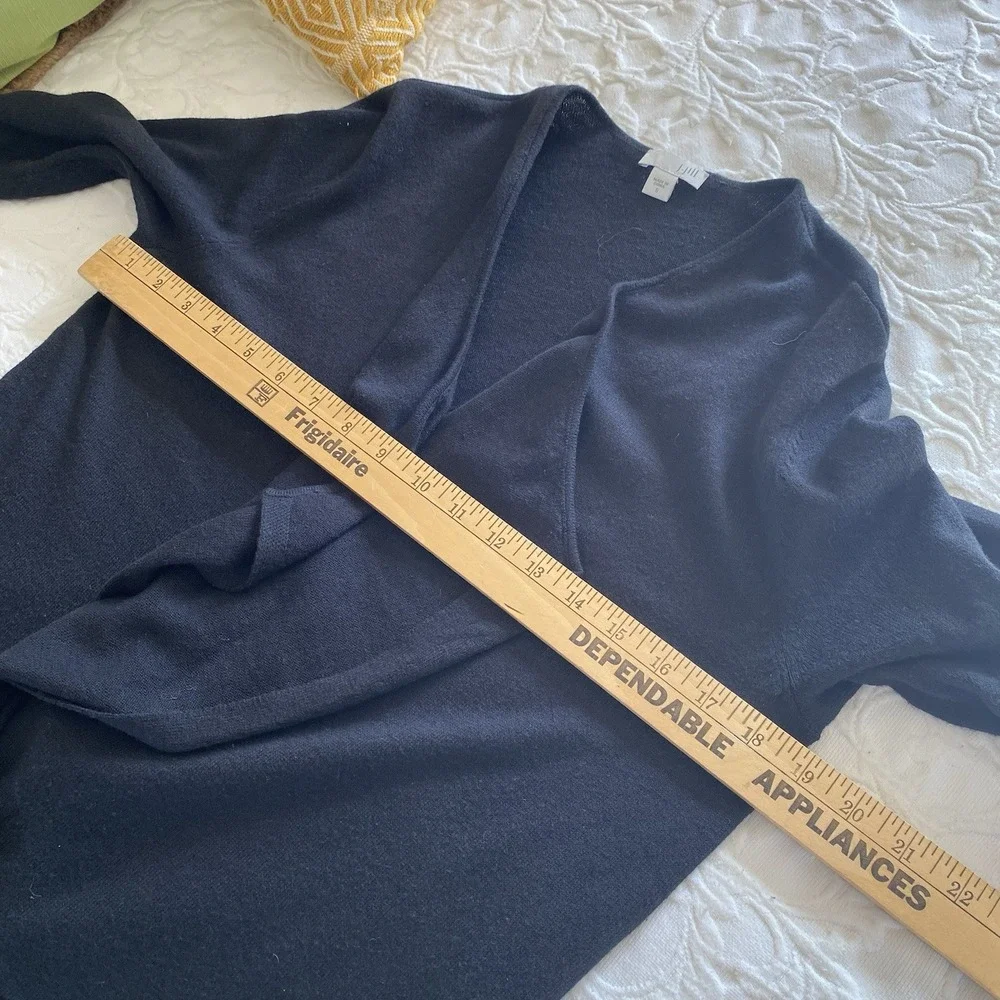J. Jill  Black Silk Blend Open‎ Cardigan Sweater Closet Staple Minimalist Small